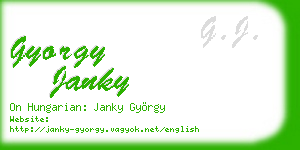 gyorgy janky business card