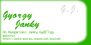 gyorgy janky business card